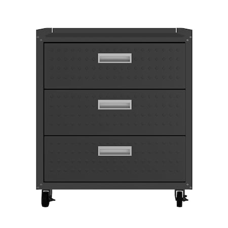 Manhattan Comfort Fortress 31.5" Mobile Garage Chest with Drawers 4GMCC-CH